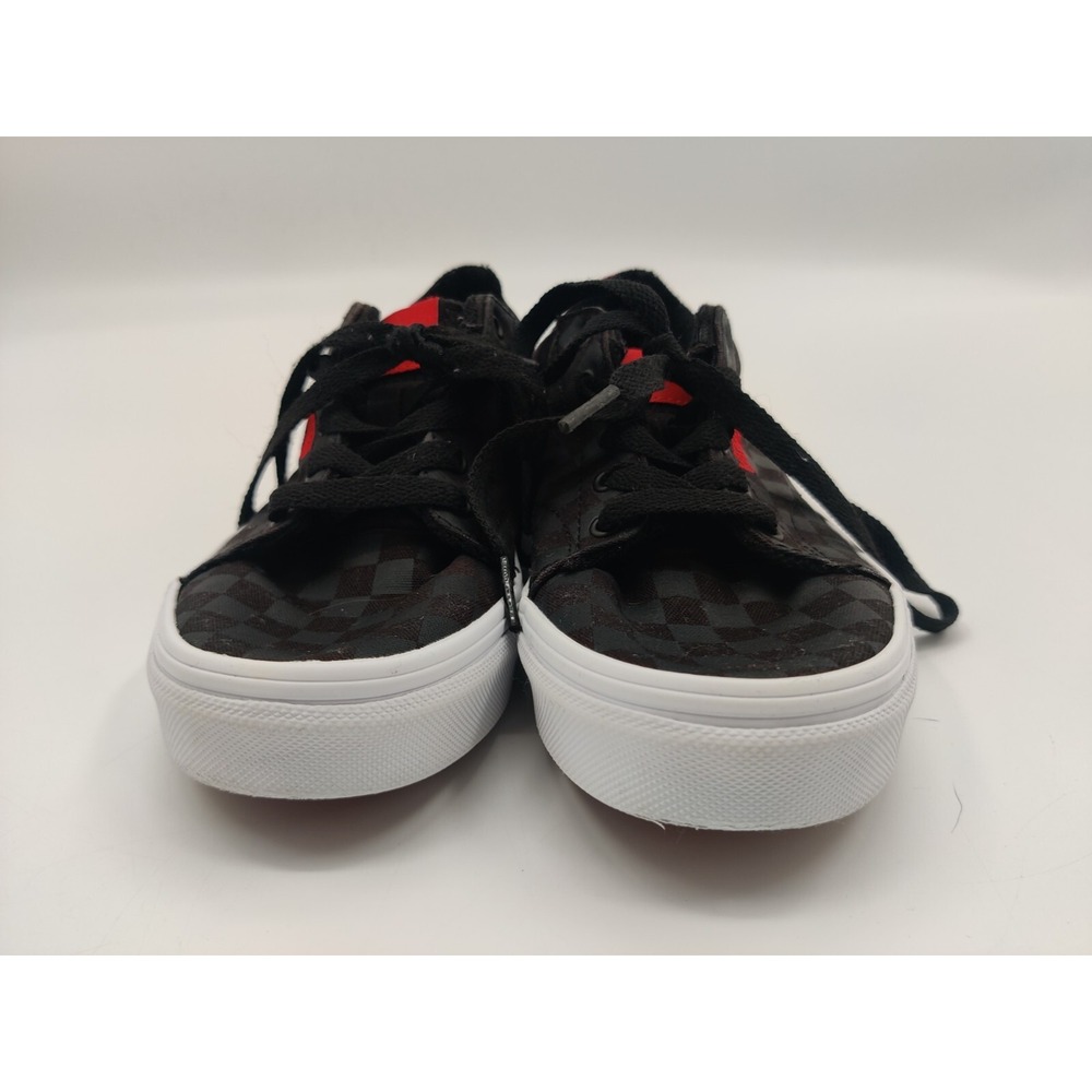 Vans Youth Checkerboard Skater Shoes Black‎ Red Lace Up Sneakers Size 2Y - Picture 4 of 7